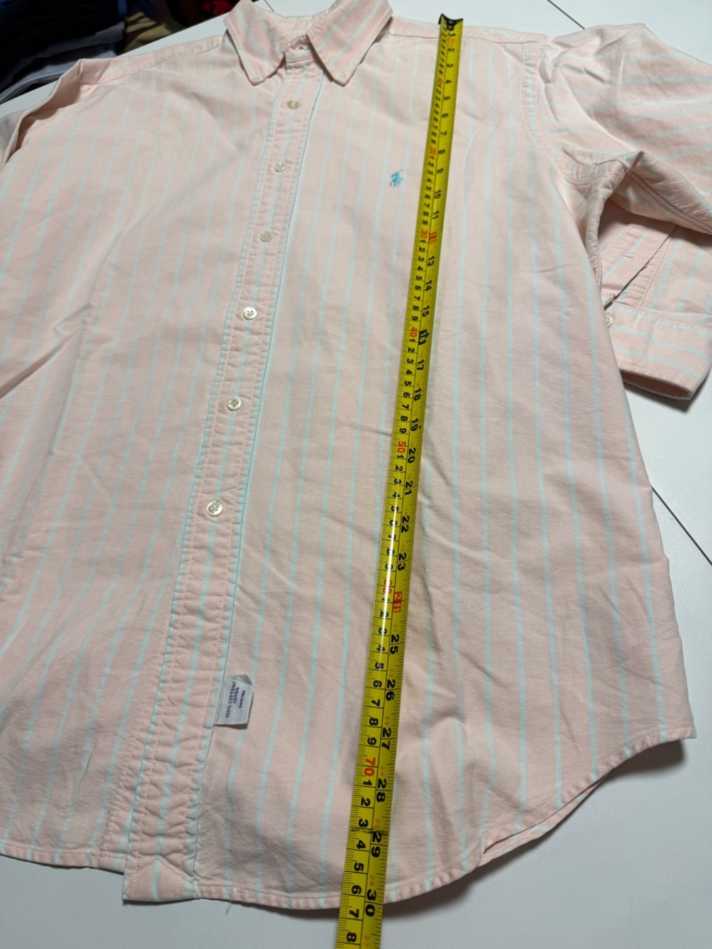 Polo Ralph Lauren Pale Pink Striped Button-Down Oxford Shirt - Picture 8 of 15